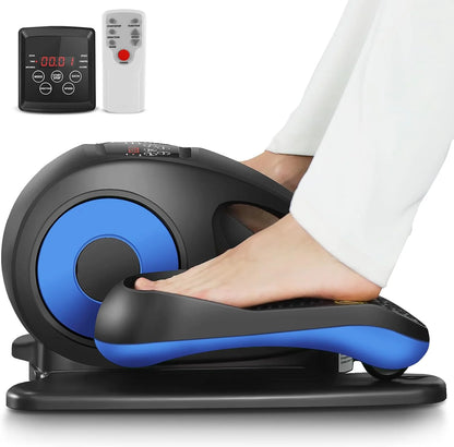 Under Desk Elliptical, Electric Ellipse Leg Exerciser While Sitting for Seniors Adults, Quiet Portable Motorized Seated Foot Pedal Exerciser with Remote Control for Home Office Use