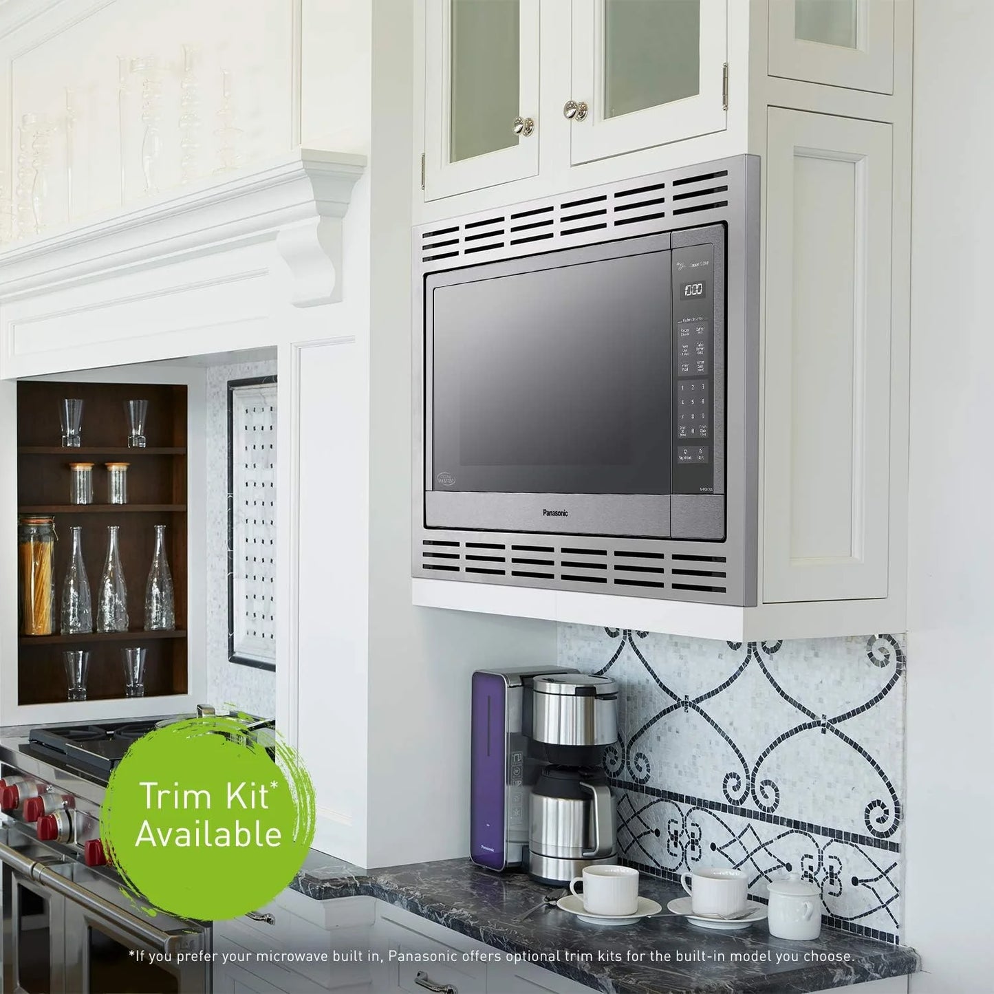 Panasonic Microwave Oven NN-SN966S Stainless Steel Countertop/Built-In with Inverter Technology and Genius Sensor, 2.2 Cubic Foot, 1250W