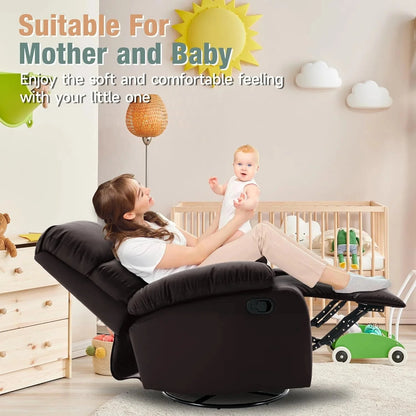 Small Swivel Rocker Recliner Chair for Compact Spaces