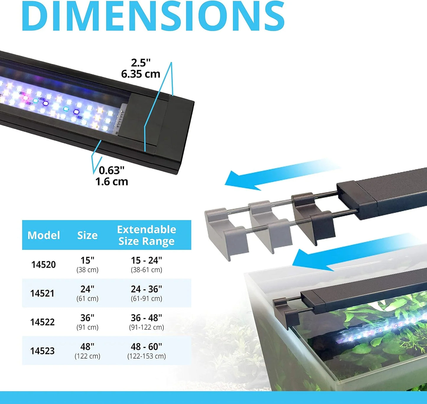 Plant 3.0 LED Planted Aquarium Lighting, 59 Watts, 48-60 Inches