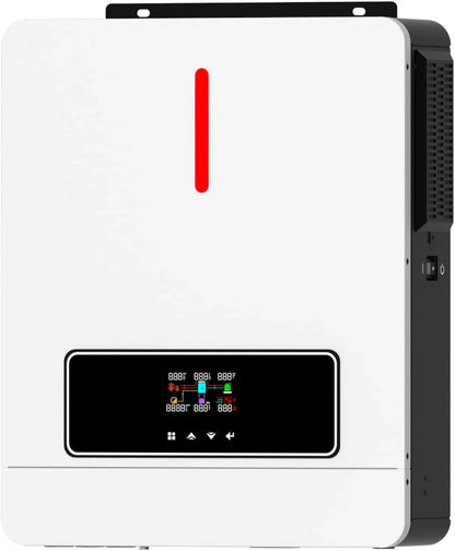 Xijia 3600W Hybrid Pure Sine Wave Power Inverter with 120A MPPT Solar Charger .dc 24V to ac 110v 60HZ Solar Converter for Home,Car Cabin (DC24V(Range20V-30V) 3600VA)