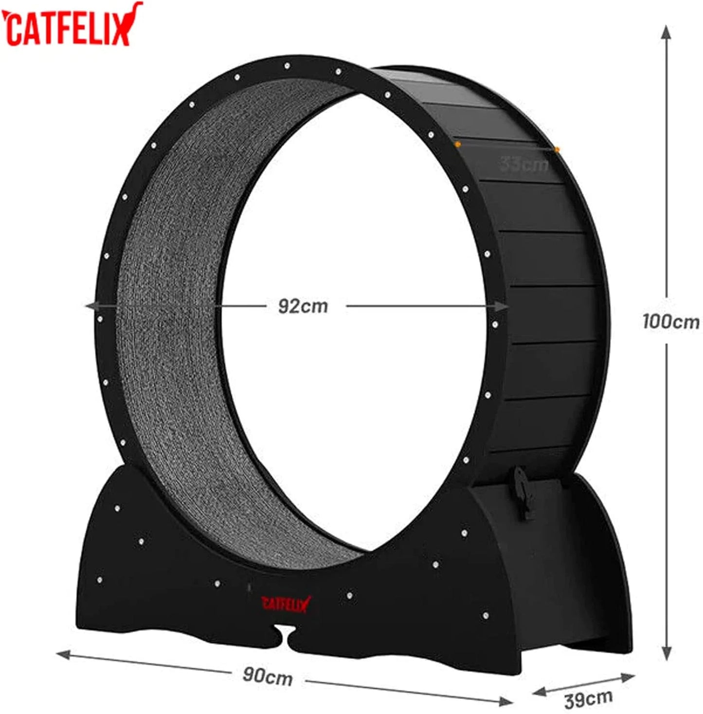 Cat Felix,Cat Wheel, Cat Exercise Wheel for Indoor, Easy Assembled Cat Treadmill for Fitness and Healthy, Cats Loss Weight Device (Pink) (White)