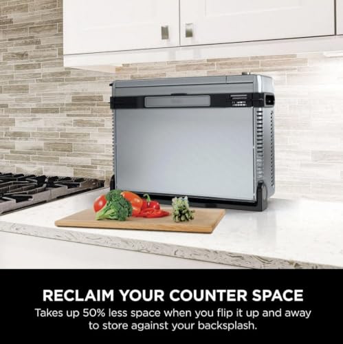 Ninja Foodi 9 in 1 Digital Air Fry Oven, Convection Oven, Toaster, Air Fryer with Flip Away Storage, Air Roast, Bake, Broil, Dehydrate, Reheat, Stainless Steel (102A) : Home & Kitchen