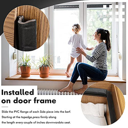 Door Weather Stripping Soundproof Door Seal Strip V-Shaped "Q" Foam Kerf Weather Stripping