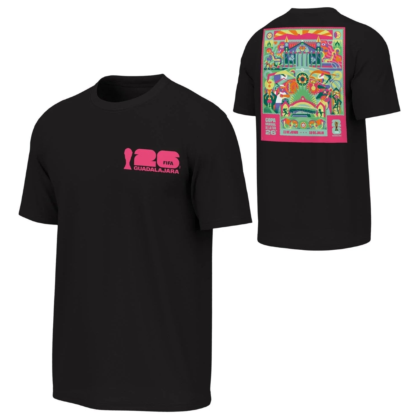 FIFA World Cup 2026™ Guadalajara Poster Black T-Shirt - Unisex