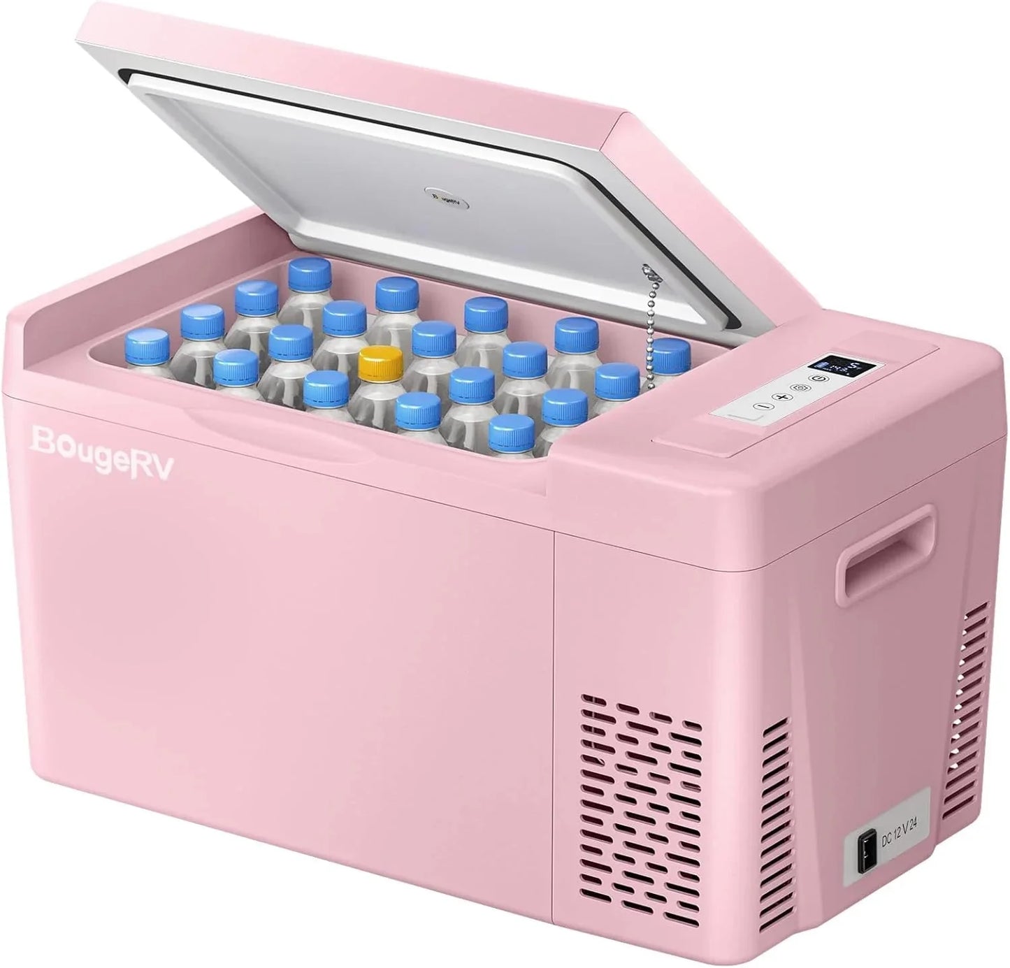 BougeRV 12 Volt Refrigerator 12V Car Fridge 23 Quart Portable Freezer Compressor Cooler 12/24V DC 110~240 Volt AC for Truck Van RV Camper SUV Travel Camping Road Trips Tailgating -7℉~50℉