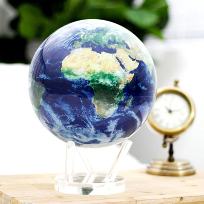 MOVA 4.5" Self-Rotating Globe Earth with Clouds, Light Powered