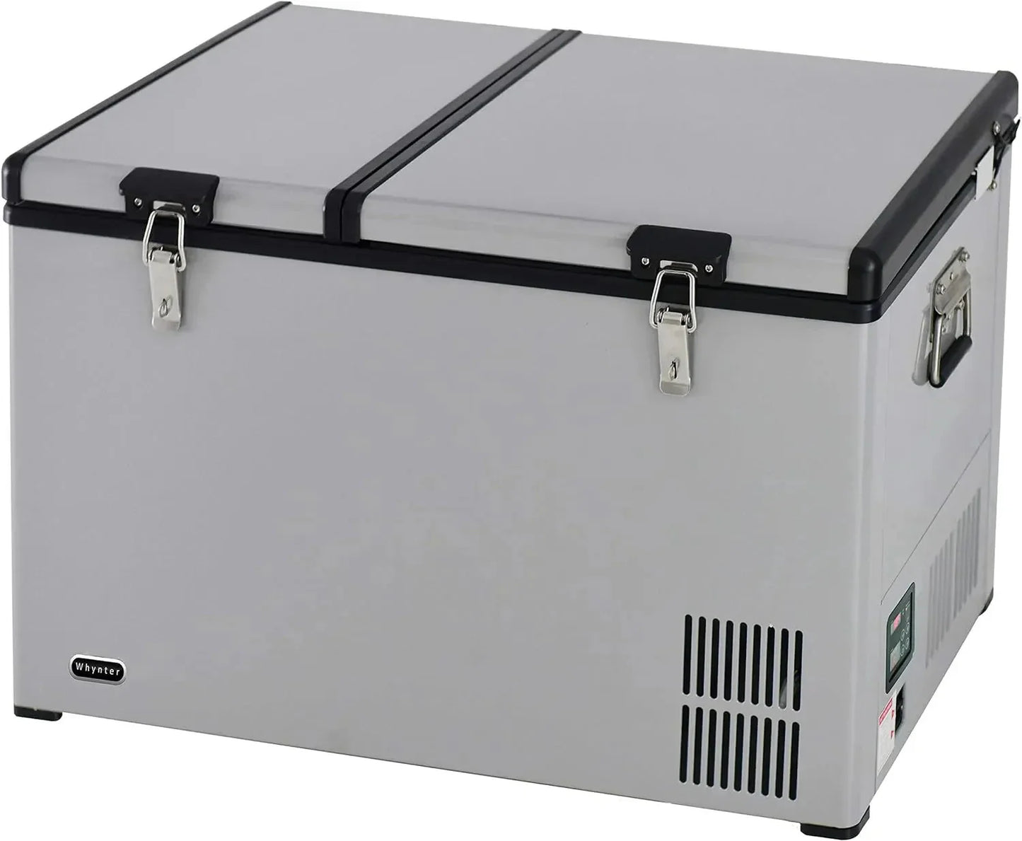 FM-65G 65 Quart Portable Refrigerator and Deep, AC 110V/ DC 12V, Real Chest Freezer for Car, Home, Camping, and RV with-8F to 50F Temperature Range, Gray, One Size
