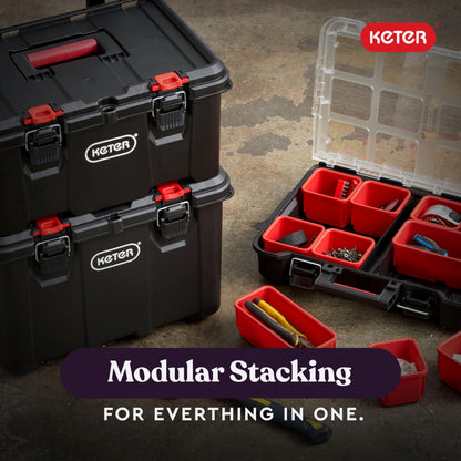 KETER Stack-n-Roll Tools Organizer - 3 Piece Rolling System