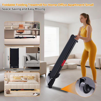 KASSADIN Walking Pad with Handle Bar - Portable Treadmill