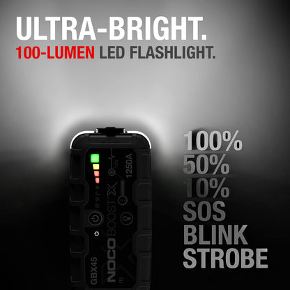 NOCO Boost X GBX45: 1250A Portable Jump Starter & Power Bank