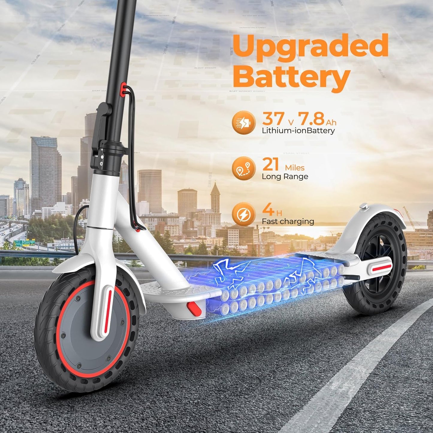 MAXSHOT Electric Scooter with Various Tire Sizes and Speeds