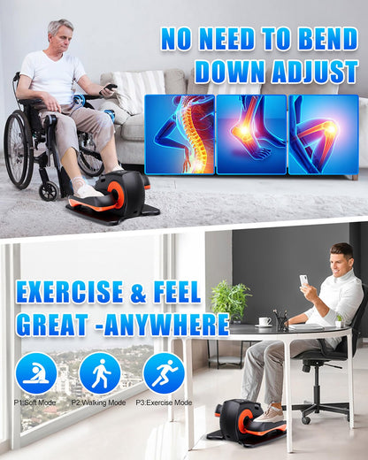 PUTNEN Under Desk Elliptical Machine for Seniors - Quiet Exerciser