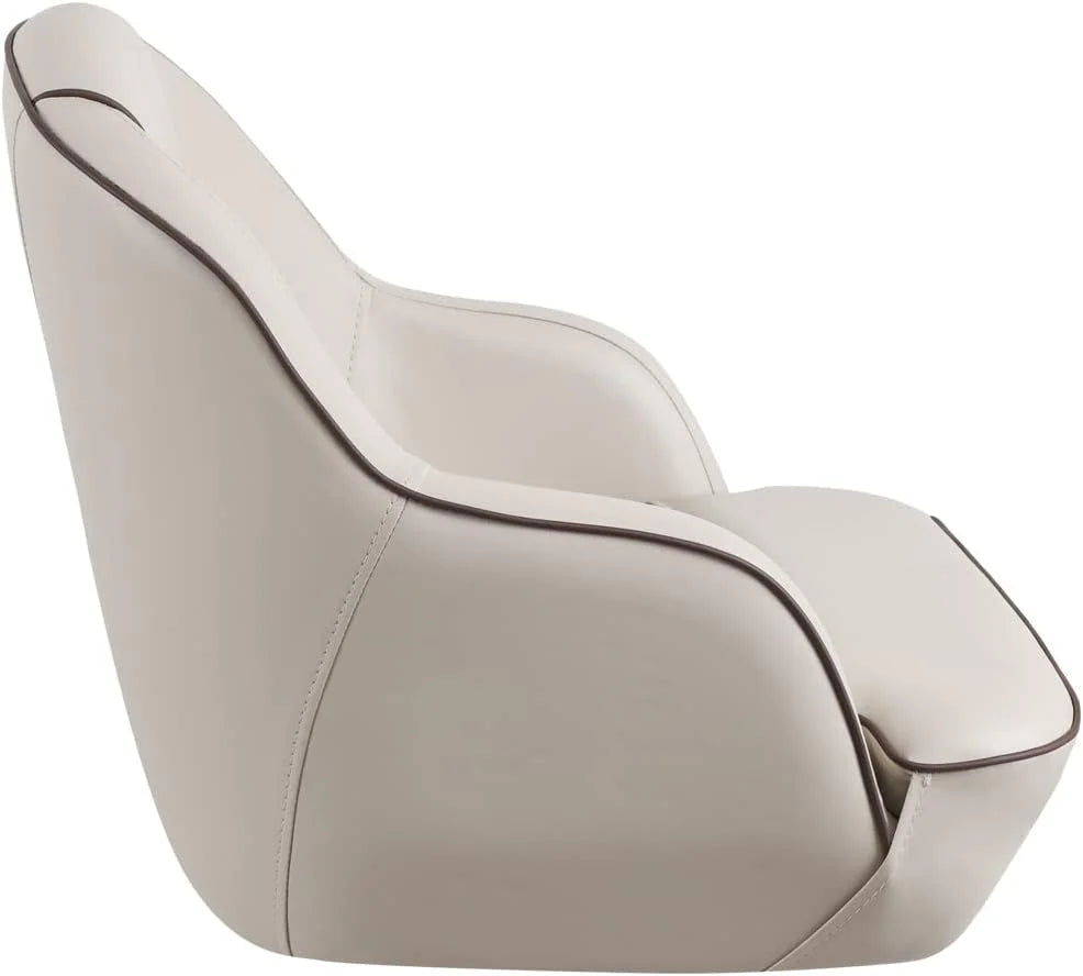 Bucket Pontoon Boat Seat (White/Blue)