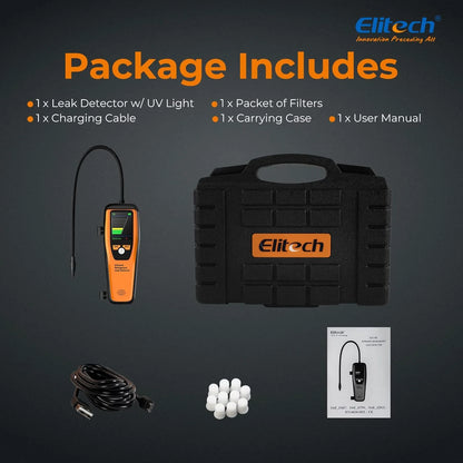 Refrigerant Leak Detector 10 Yrs Infrared Sensor Life Halogen Freon Sniffer, Air Conditioning Detection, Automotive Gas Finder, R22 R410A R134A R1234YF CFCs HCFCs HFCs, ILD-300