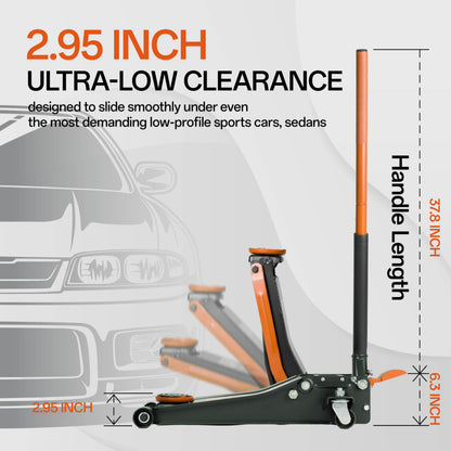 MAXORITY 3-Ton Low Profile Hydraulic Steel Floor Jack
