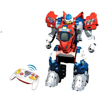 One-key Deformation Dinosaur Robot With Sound and Llight Music Dinosaur knowledge Remote Control Dinosaur RC Robot Toy Children
