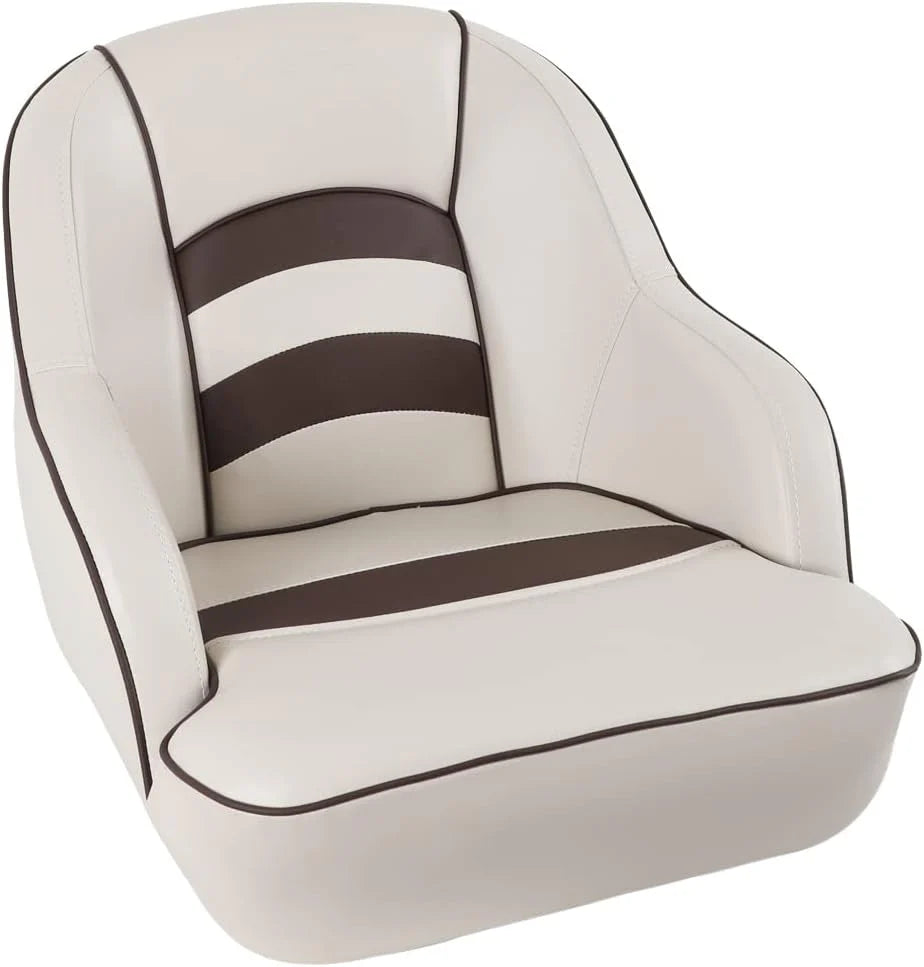 Bucket Pontoon Boat Seat (White/Blue)