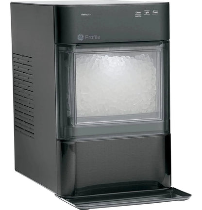 Countertop Nugget Ice Maker | Ice Machine with WiFi Connectivity | Smart Home Kitchen Essentials | Black Stainless