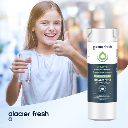 GLACIER FRESH Water Filter Compatible with GE XWFE - Pack of 3