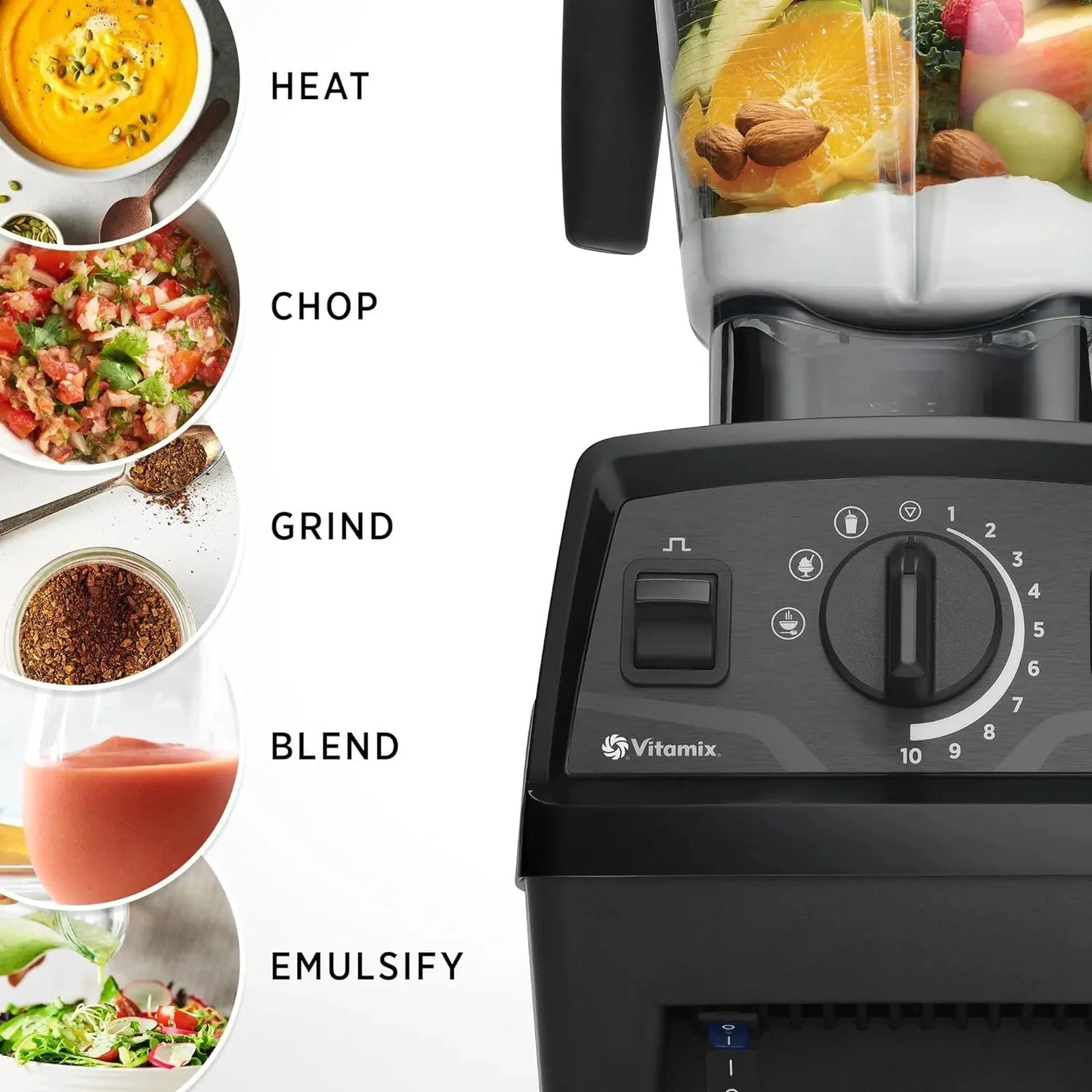 Vitamix Explorian Blender, Professional Grade, 64 oz. Low Profile Container, Black