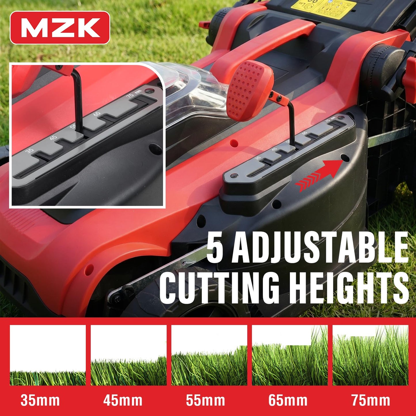 MZK 40V 16" Brushless Cordless Electric Lawn Mower