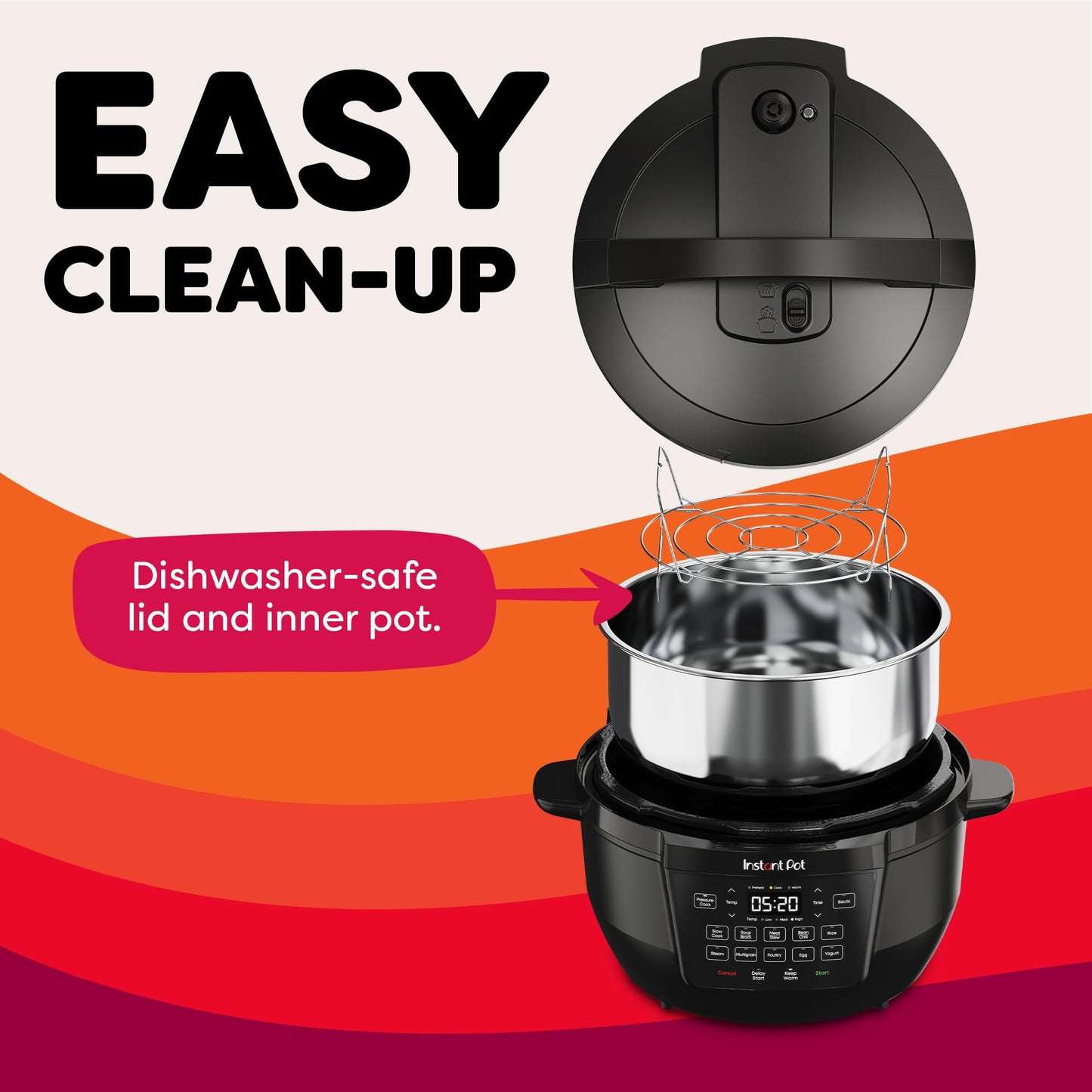 INSTANT POT 7.5QT RIO Wide 7-in-1 Electric Multi-Cooker