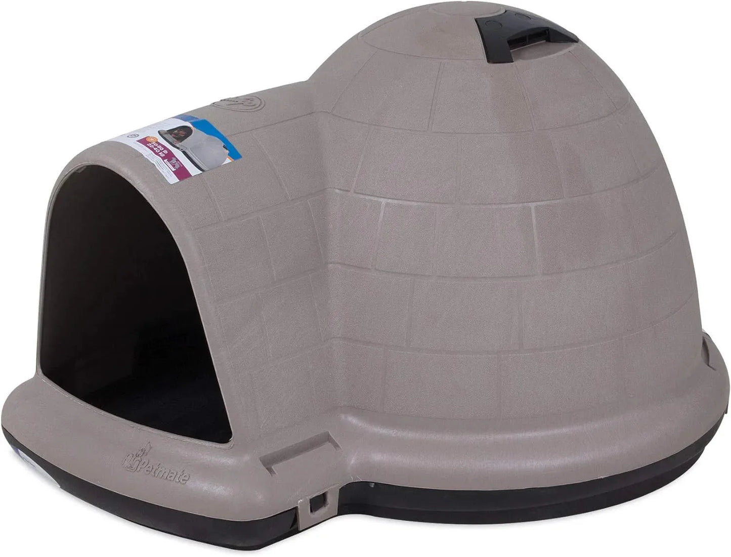 Petmate Indigo Dog House (Igloo Dog House, Made in USA with 90% Recycled Materials, All Weather Protection Pet Shelter) for XL Dogs 90 to 125 pounds, Made in USA