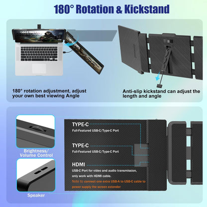 KEFEYA Laptop Screen Extender 14" FHD Portable Monitor