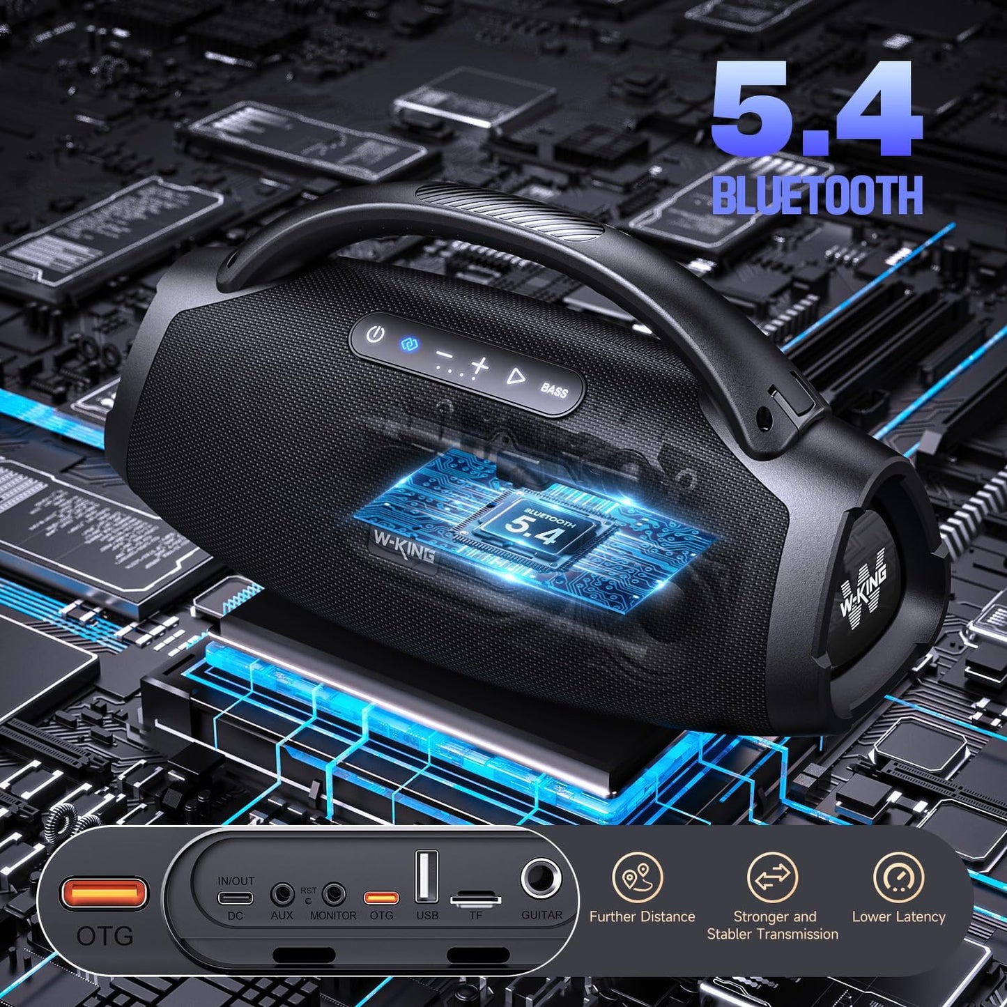 W-KING X20 Bluetooth Party Speaker, 330W, IPX7, 7.5" Subwoofer