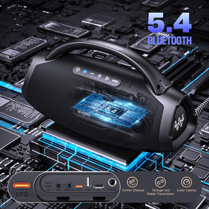 W-KING X20 Bluetooth Party Speaker, 330W, IPX7, 7.5" Subwoofer