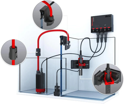 Red Sea 3-in-1 ReefATO + ATO Auto Top Off System for Aquarium | Water On Floor Alarm | App Controled with Fish Tank Temperature Probe