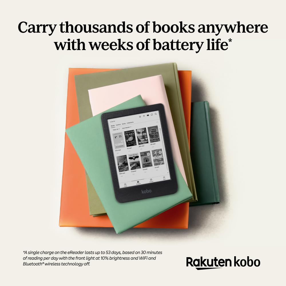 KOBO Clara BW eReader | 6" Touchscreen | Waterproof | 16GB