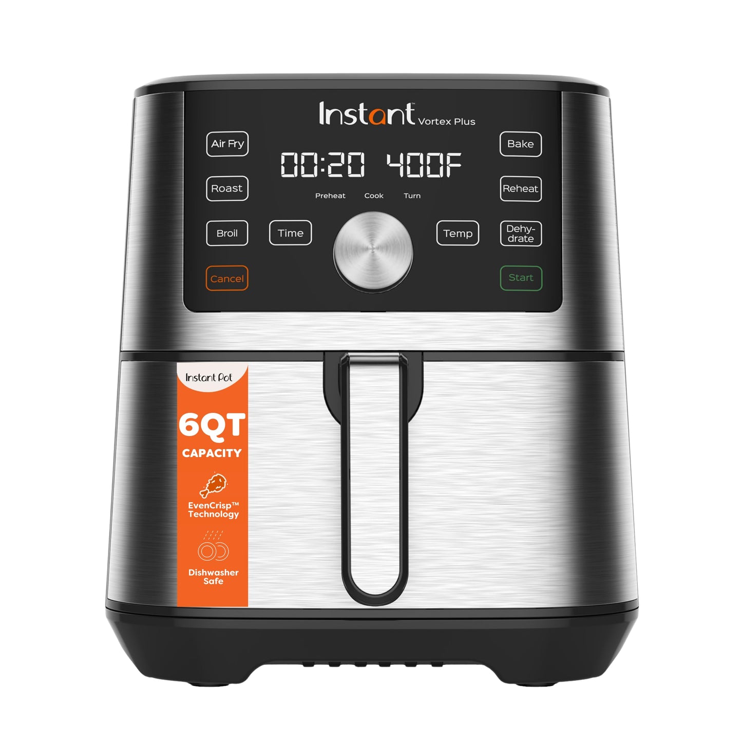 INSTANT POT 6QT Vortex Plus Air Fryer - 6-in-1 Stainless Steel