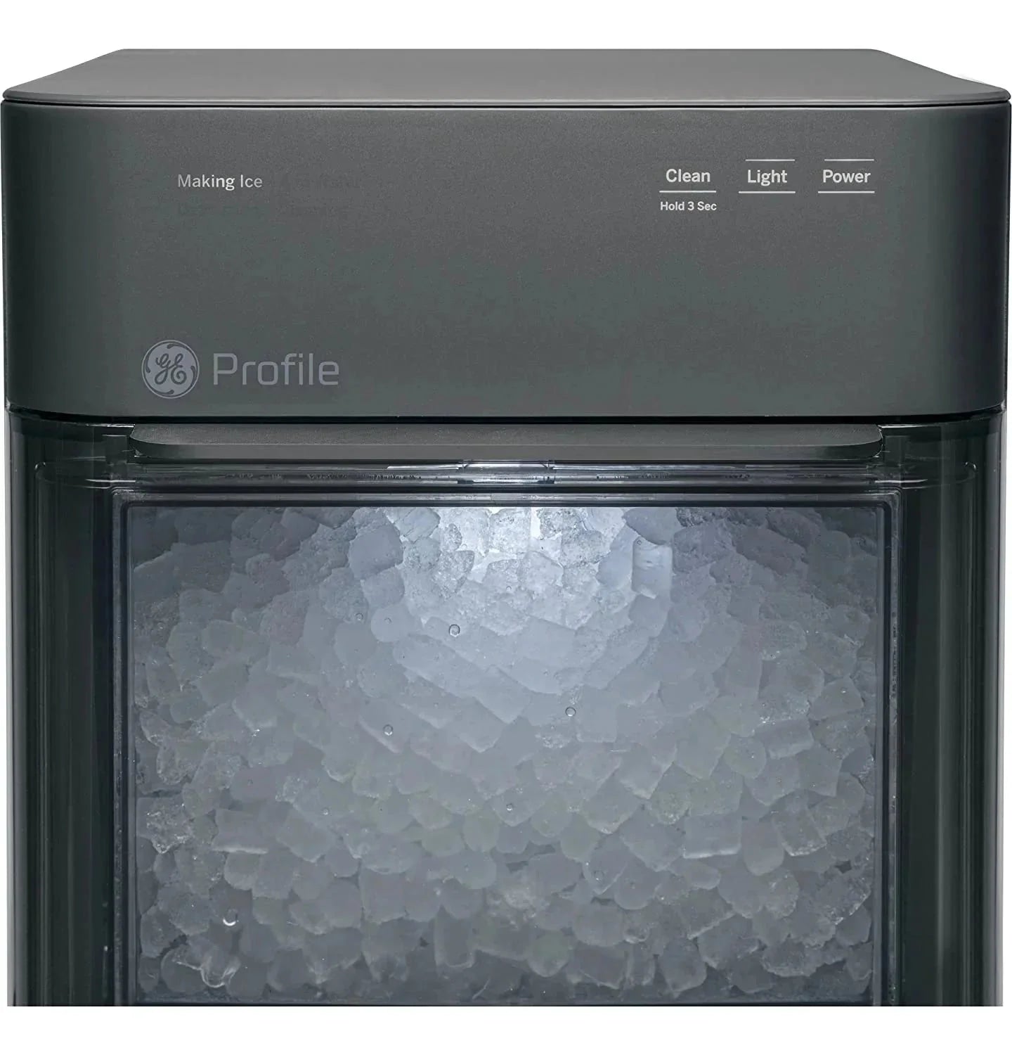 Countertop Nugget Ice Maker | Ice Machine with WiFi Connectivity | Smart Home Kitchen Essentials | Black Stainless