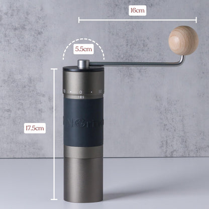 KINGRINDER K6 Manual Hand Coffee Grinder - Stainless Steel Burr Mill