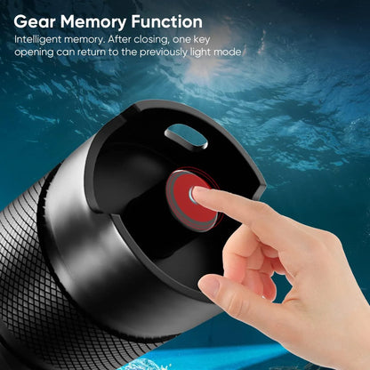 Scuba Diving Flashlight with Rechargeable Dive Light Scuba Diving 5500LM Underwater Flashlight 328ft IPX8 Waterproof 4 Modes Scuba Dive Light with Charger for Submarine Deep Sea Snorkeling