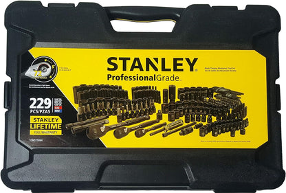 Professional Grade Black Chrome NEW Mechanics Tool Set (Socket Set-229 pieces)