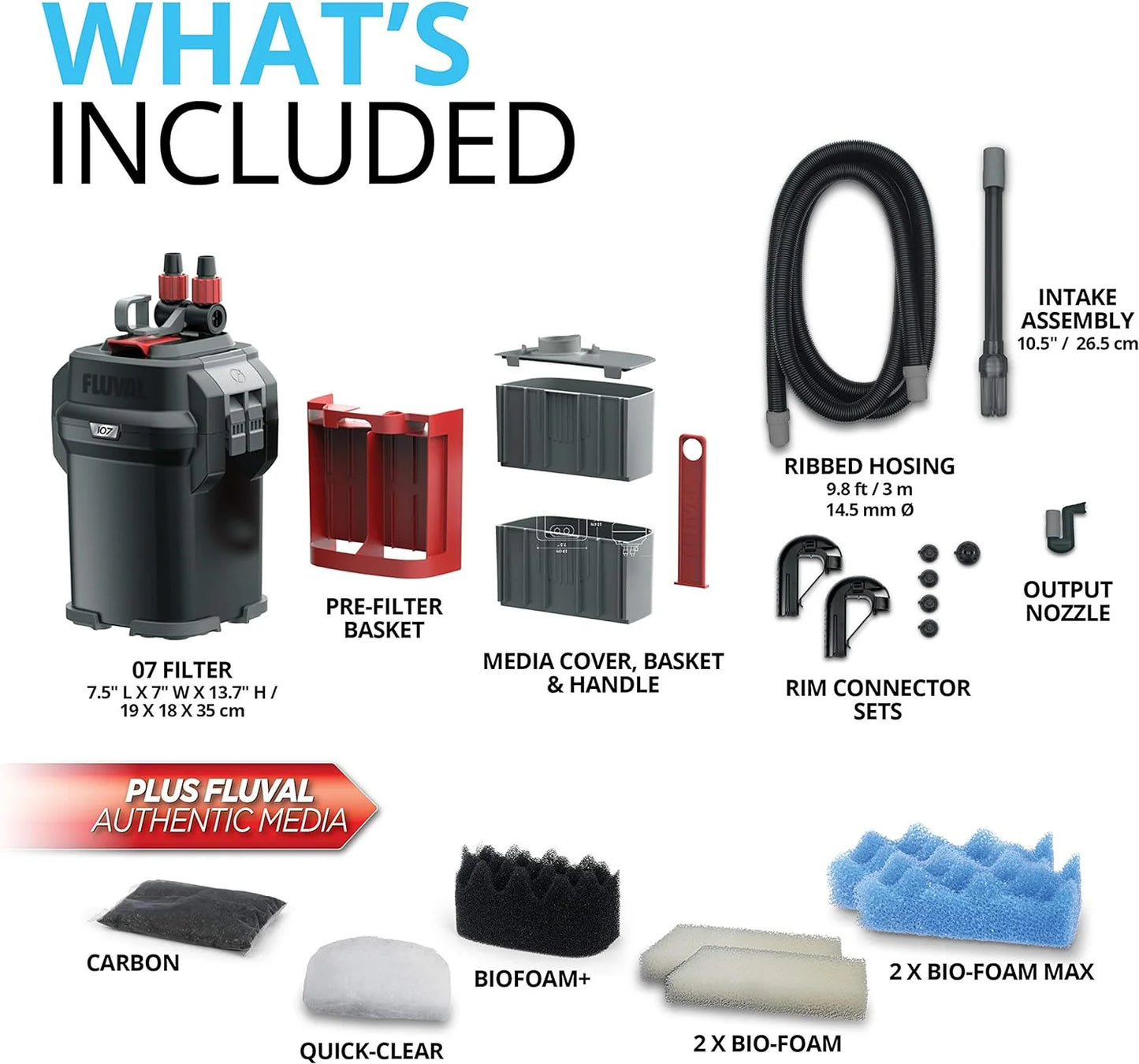 Fluval 407 Perfomance Canister Filter - for Aquariums Up to 100 Gallons - Aquarium Canister Filter