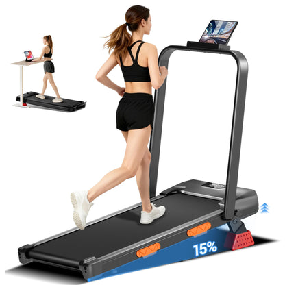 LONTEK 3-in-1 Foldable Treadmill for Home & Office Use