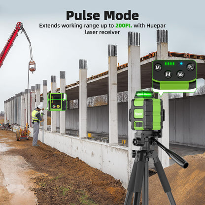 HUEPAR Laser Level 360 - Rechargeable Green 3x360° Tool