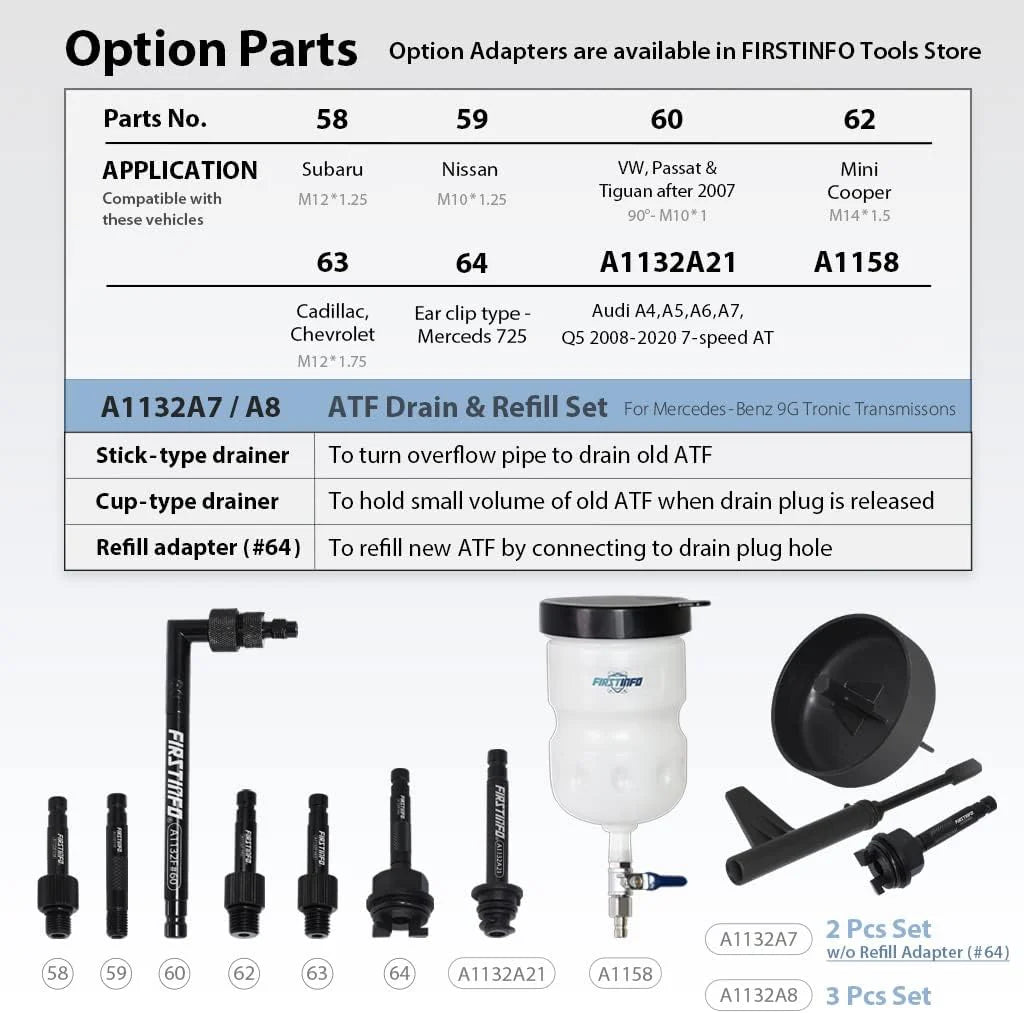 Patented 10L Automatic Transmission Fluid Pump ATF Refill System Dispenser Extractor with 21 Pcs ATF Filler Adapters&Refilling Funnel + Drainer and Refill Kit