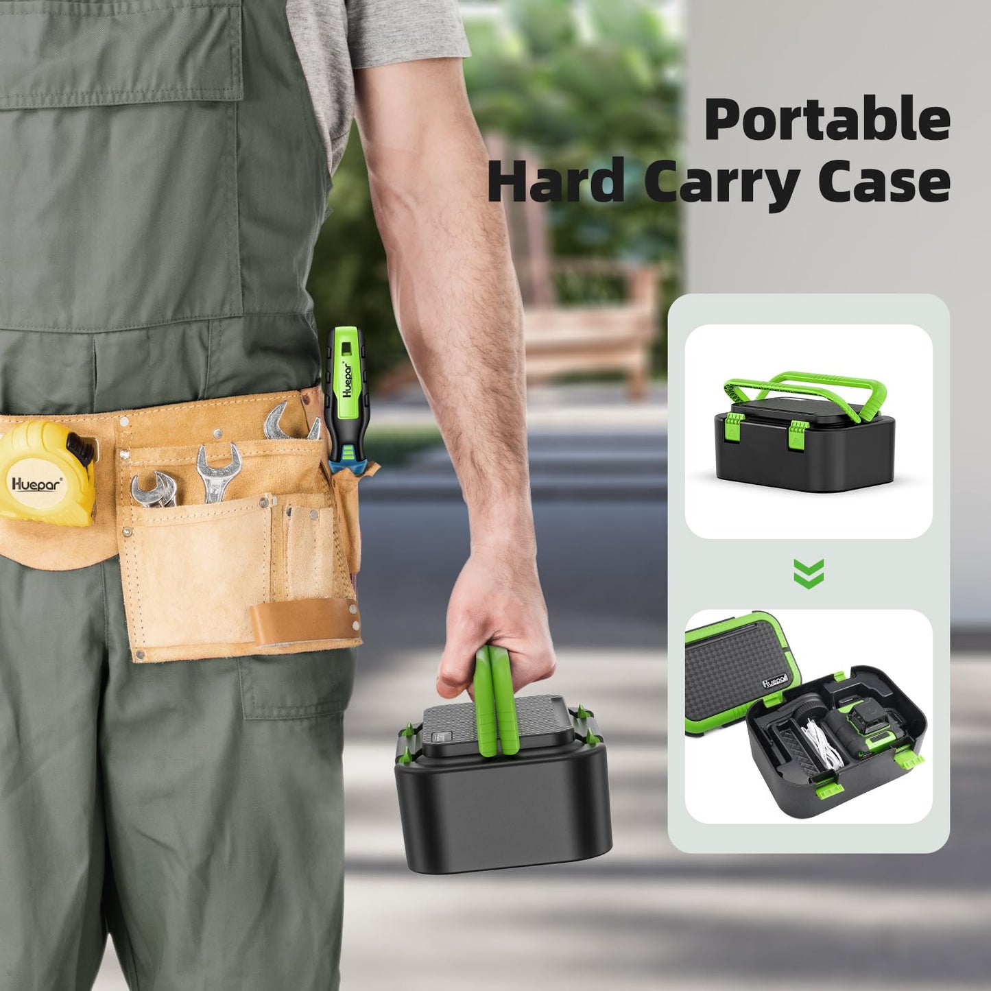 HUEPAR Laser Level 360 - Rechargeable Green 3x360° Tool
