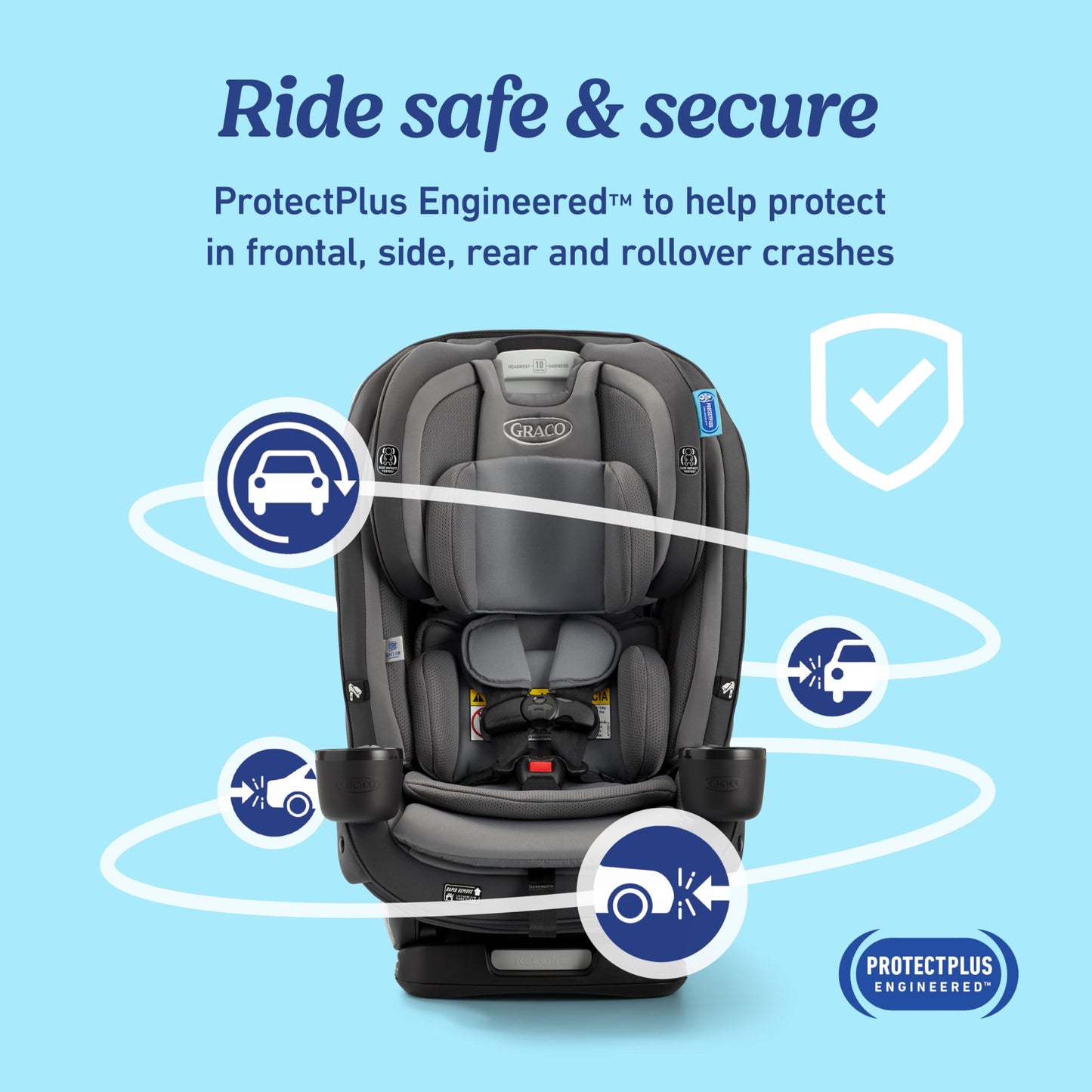 GRACO SlimFit3 LX 3-in-1 Slim Car Seat Booster Kunningham