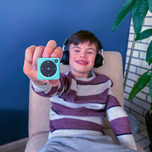 Mighty Vibe Spotify and Amazon Music Player – Bluetooth & Wired Headphones – 1,000 Song Storage – No Phone Needed – Blue