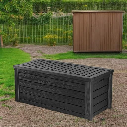 KETER Westwood 150 Gallon Resin Outdoor Storage Box - Dark Grey
