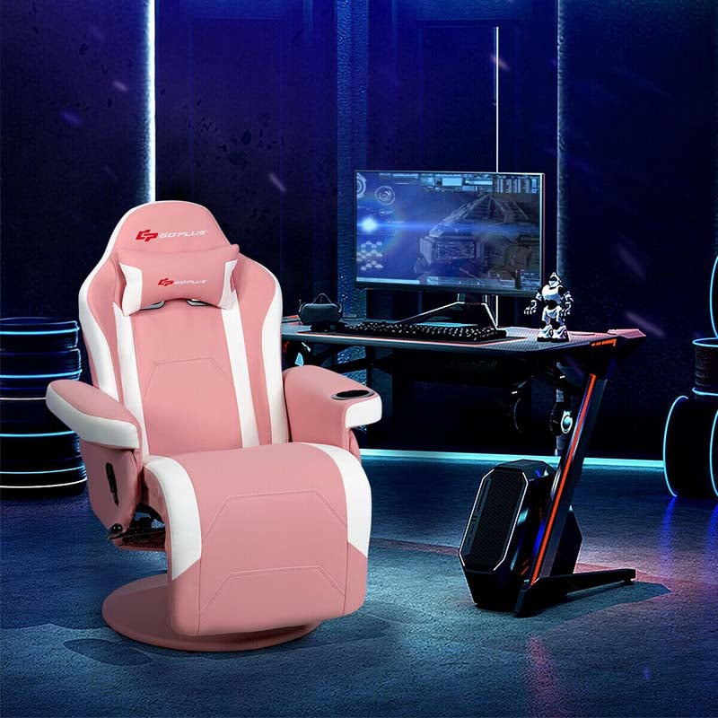 Pu Leather Massage Gaming Chair Ergonomic High Back Racing Style Gaming Recliner With Adjustable Backrest Amp Footrest Cup Holder Side Pouch - Comfortable And Ergonomic Design