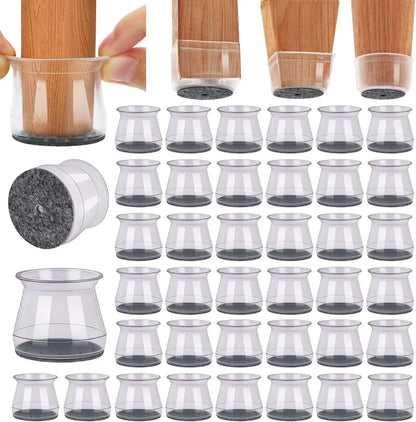 BUMACO 40Pcs Chair Leg Floor Protectors Silicone Covers to Protect Floors