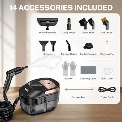 ODSD Steam Cleaner for Home & Car - 3-Level Adjustable