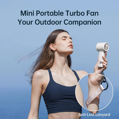 Portable Handheld Fan,Speed(1-100) Adjustable Turbo Mini Fan,5000mAh Battery Rechargeable Personal Fan with Metal Body,Digital Display,Gifts for Women Men Travel/Camping/Outdoor-Grey